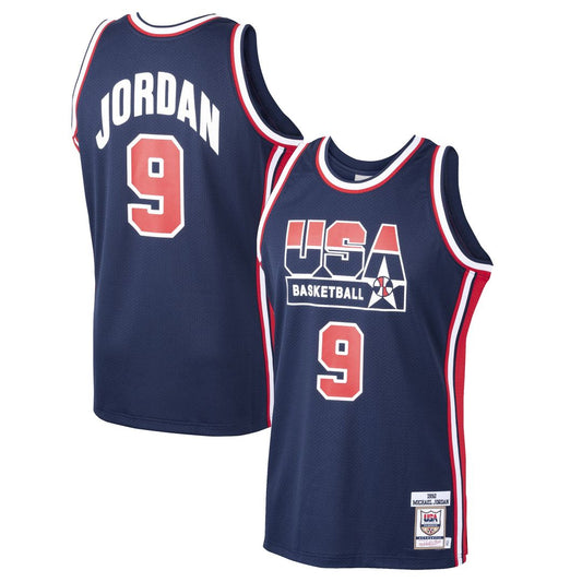 Michael Jordan USA Basketball Mitchell & Ness Home 1992 Dream Team Authentic Jersey - Navy Team Jersey Sports Fan Apparel