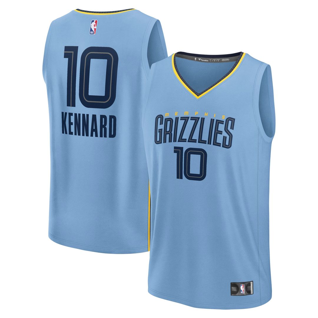 Memphis Grizzlies Luke Kennard Fanatics Fast Break Replica Player Jersey - Statement Edition - Light Blue Team Jersey Sports Fan Apparel