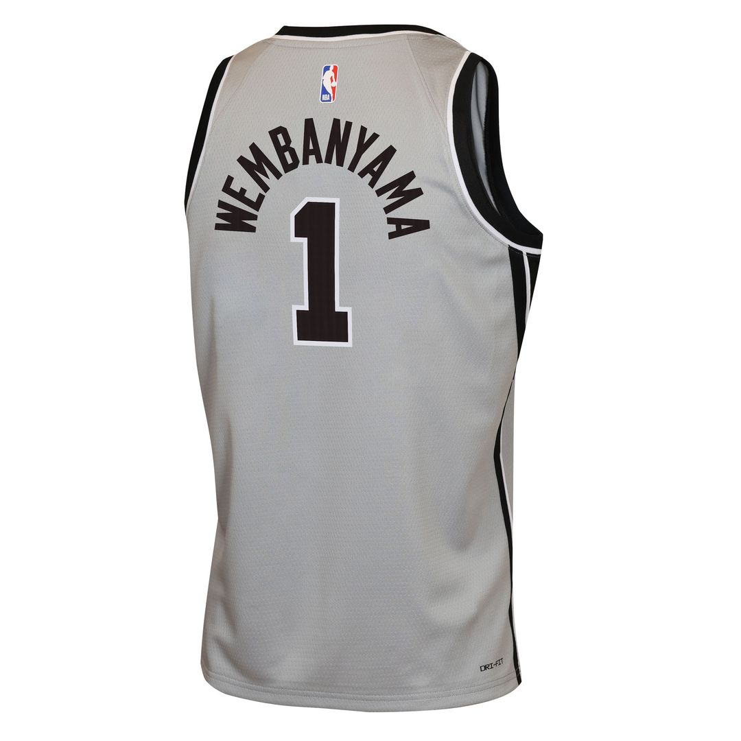 San Antonio Spurs Victor Wembanyama Jordan Brand Youth Swingman Jersey - Statement Edition - Silver Team Jersey Sports Fan Apparel
