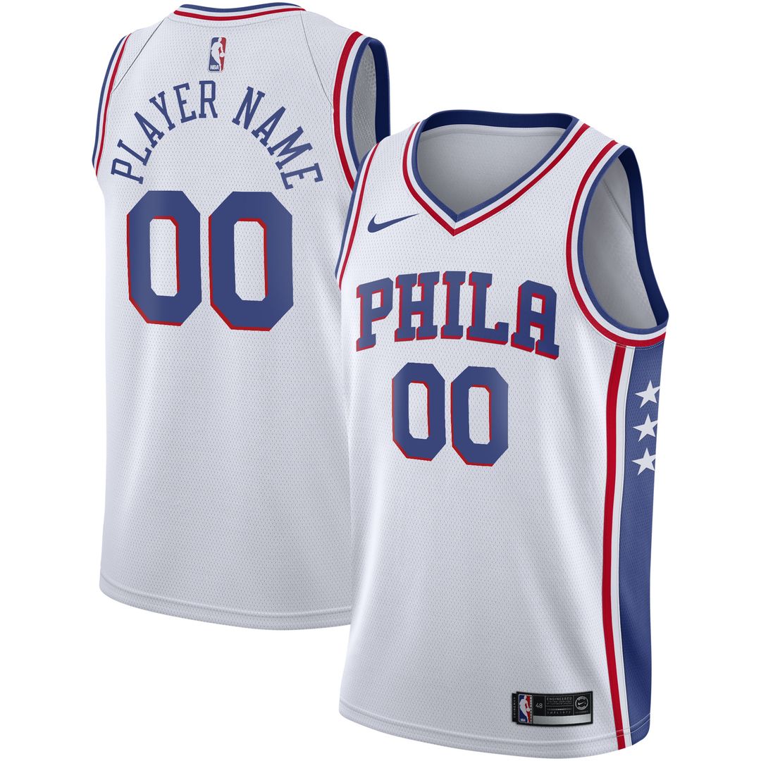Philadelphia 76ers Nike 2020/21 Swingman Custom Jersey - Icon Edition - Royal Team Jersey Sports Fan Apparel