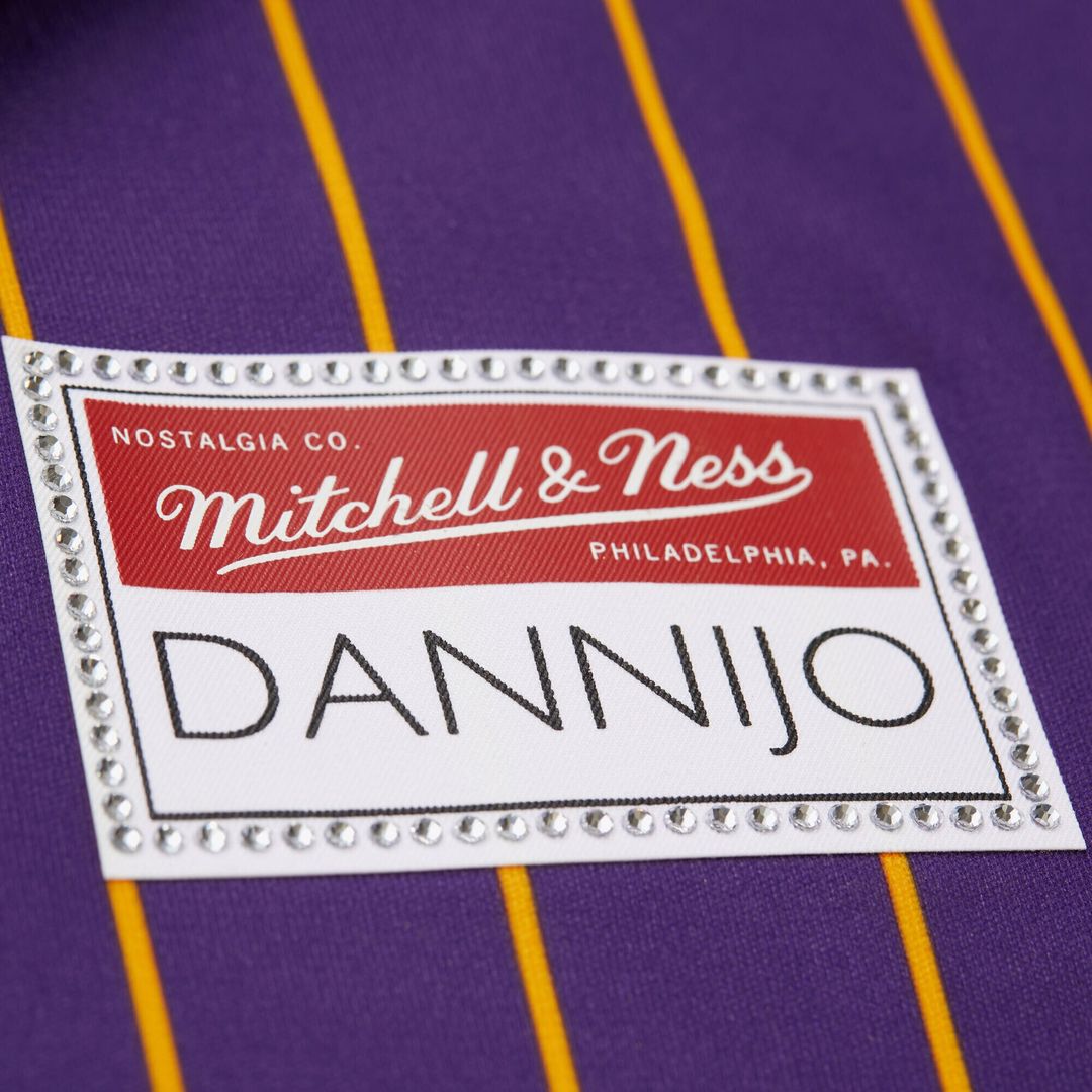 Los Angeles Lakers Magic Johnson Mitchell & Ness x DANNIJO Women's Cropped Football Fashion Jersey - Purple Team Jersey Sports Fan Apparel