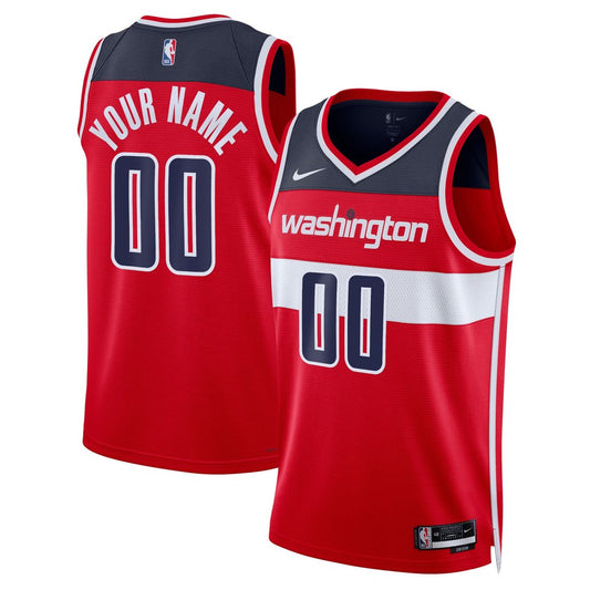 Washington Wizards Nike Unisex Swingman Custom Jersey Red - Icon Edition Team Jersey Sports Fan Apparel