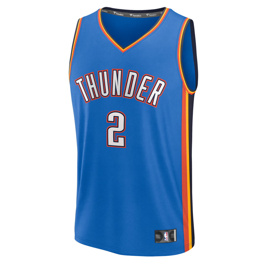 Oklahoma City Thunder Shai Gilgeous - Alexander Fanatics Fast Break Replica Player Jersey - Icon Edition - Blue Team Jersey Sports Fan Apparel