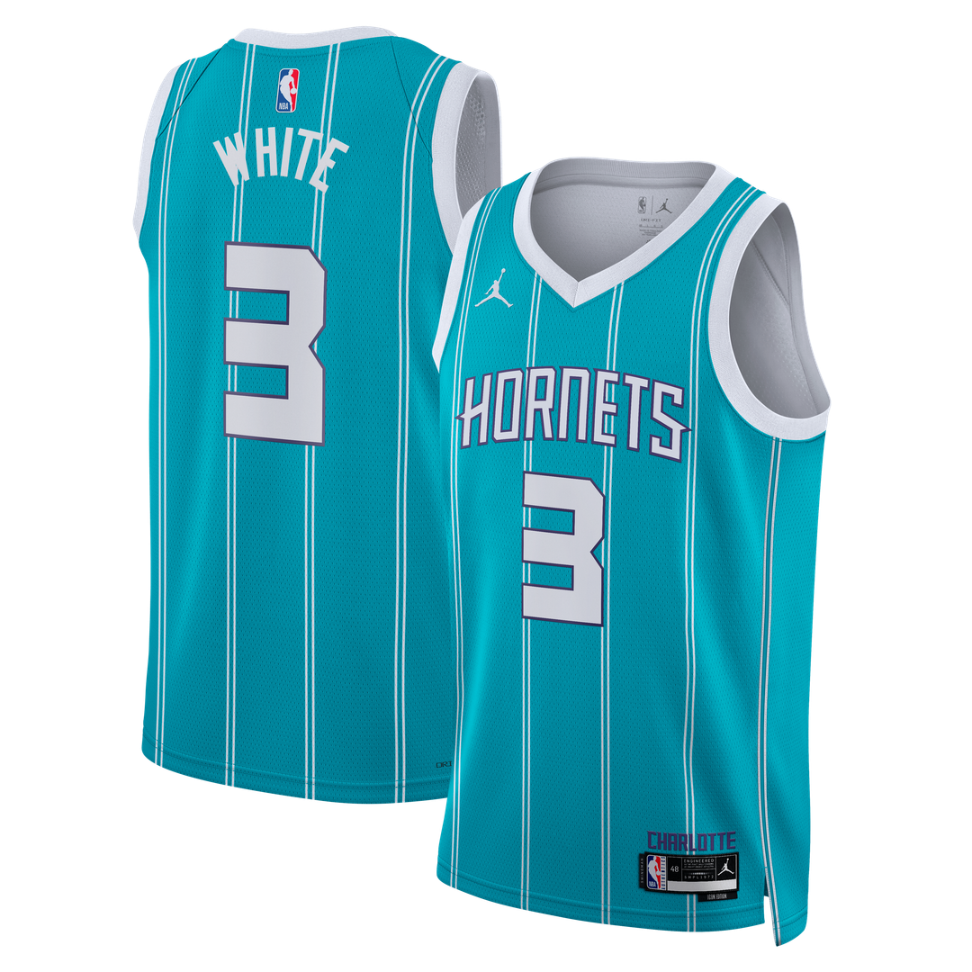 Charlotte Hornets Coby White Jordan Brand Unisex Swingman Jersey - Icon Edition - Teal Team Jersey Sports Fan Apparel