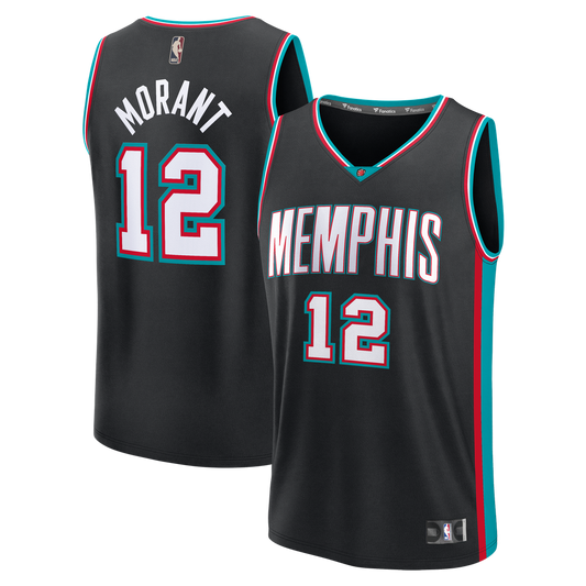 Memphis Grizzlies Ja Morant Fanatics Fast Break Jersey - Classic Edition - Black Team Jersey Sports Fan Apparel