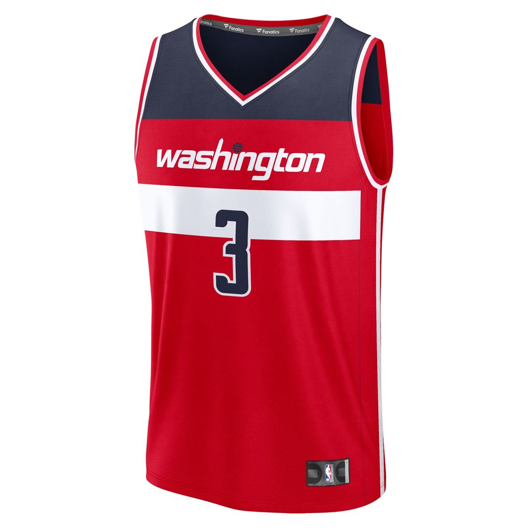 Washington Wizards CJ McCollum Fanatics Youth Fast Break Replica Player Jersey - Icon Edition - Red Team Jersey Sports Fan Apparel