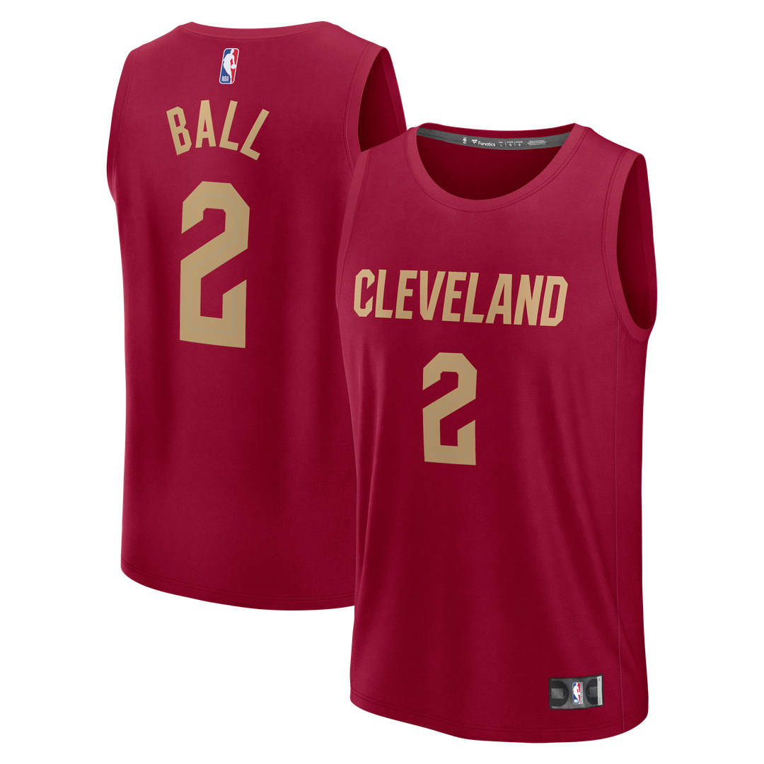 Cleveland Cavaliers Lonzo Ball Fanatics Fast Break Replica Jersey - Wine - Icon Edition Team Jersey Sports Fan Apparel