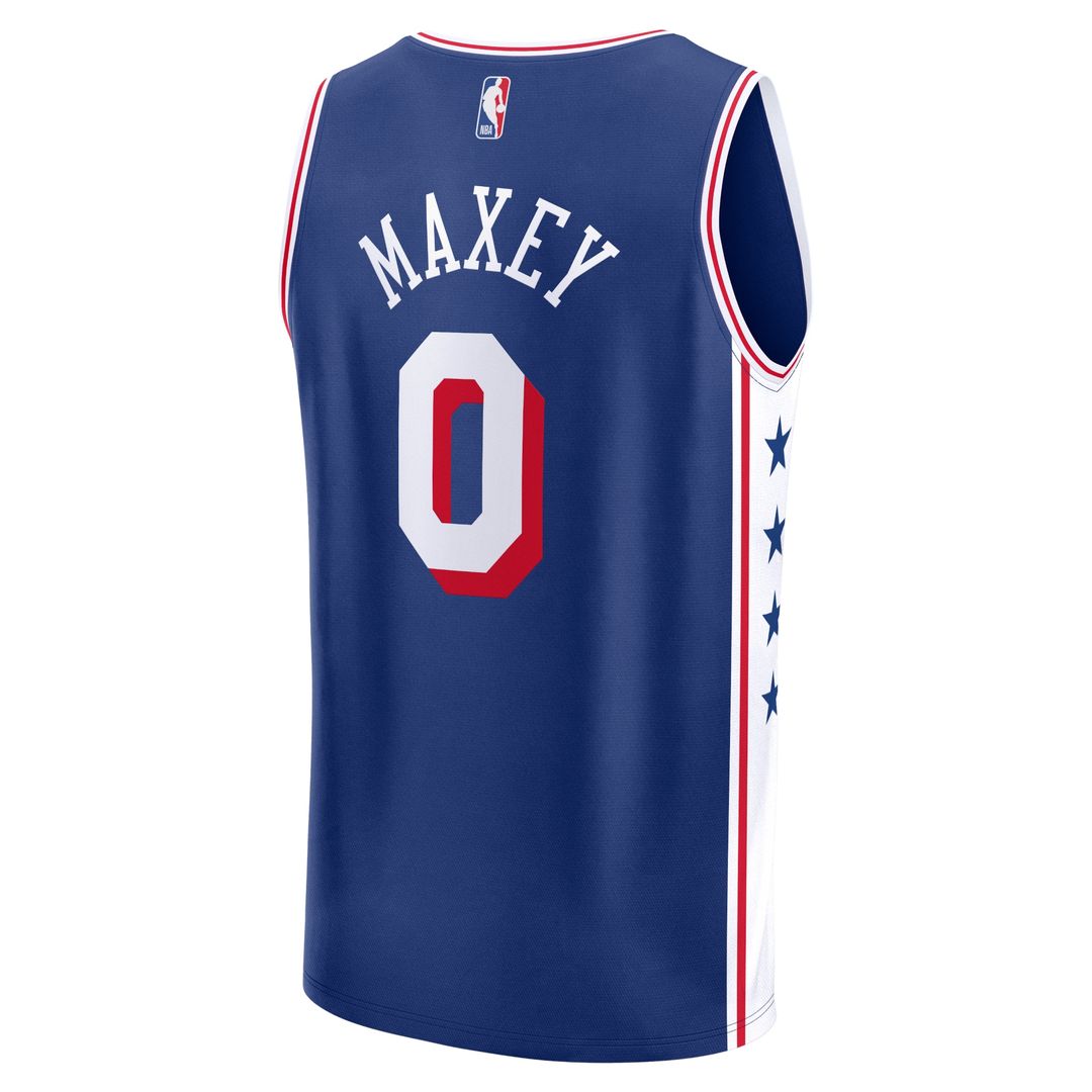 Philadelphia 76ers Tyrese Maxey Fanatics Fast Break Replica Jersey - Icon Edition - Royal Team Jersey Sports Fan Apparel