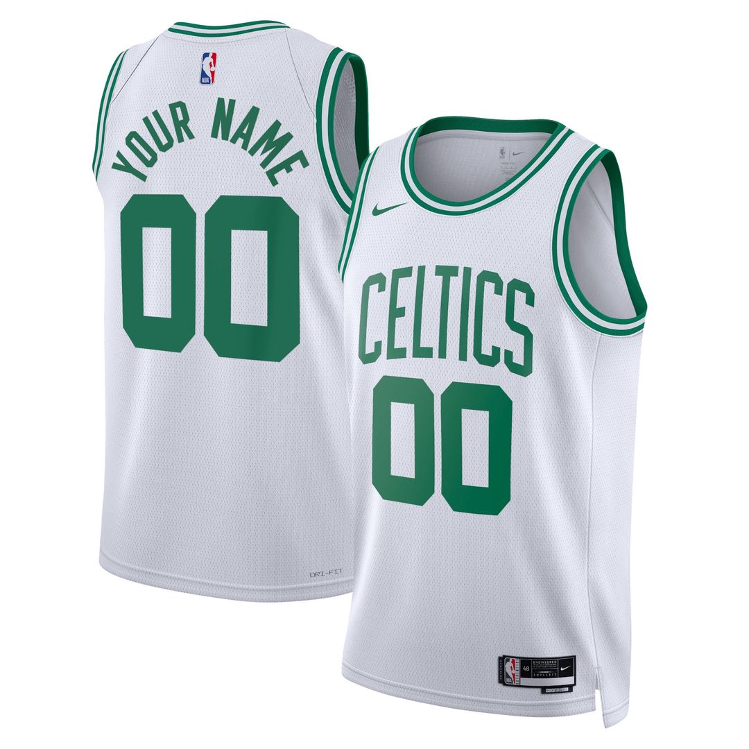 Boston Celtics Nike Unisex Swingman Custom Jersey White - Association Edition Team Jersey Sports Fan Apparel