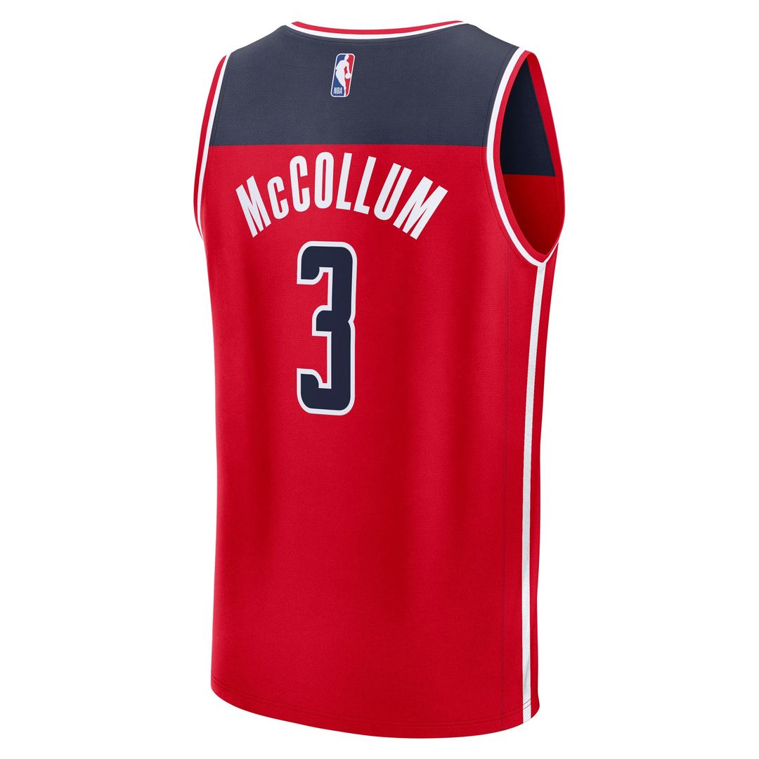 Washington Wizards CJ McCollum Fanatics Youth Fast Break Replica Player Jersey - Icon Edition - Red Team Jersey Sports Fan Apparel