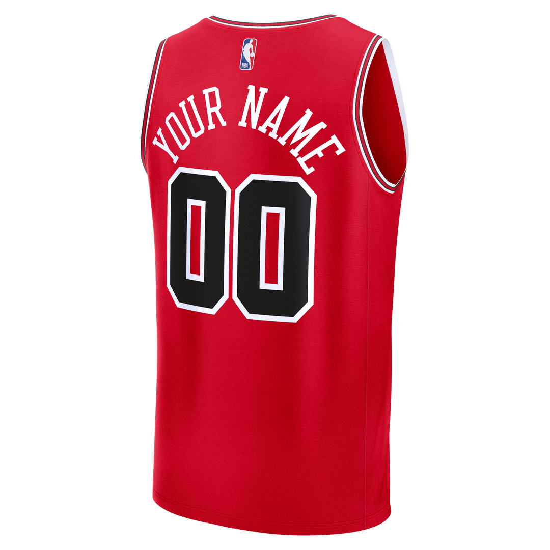 Chicago Bulls Fanatics Fast Break Custom Jersey - Icon Edition - Red Team Jersey Sports Fan Apparel