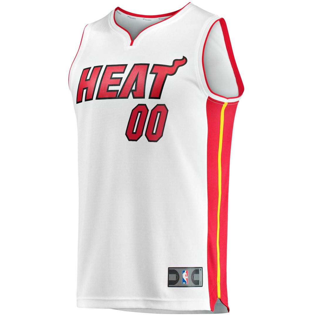 Miami Heat Fanatics Youth Fast Break Custom Replica Jersey - White - Association Edition Team Jersey Sports Fan Apparel