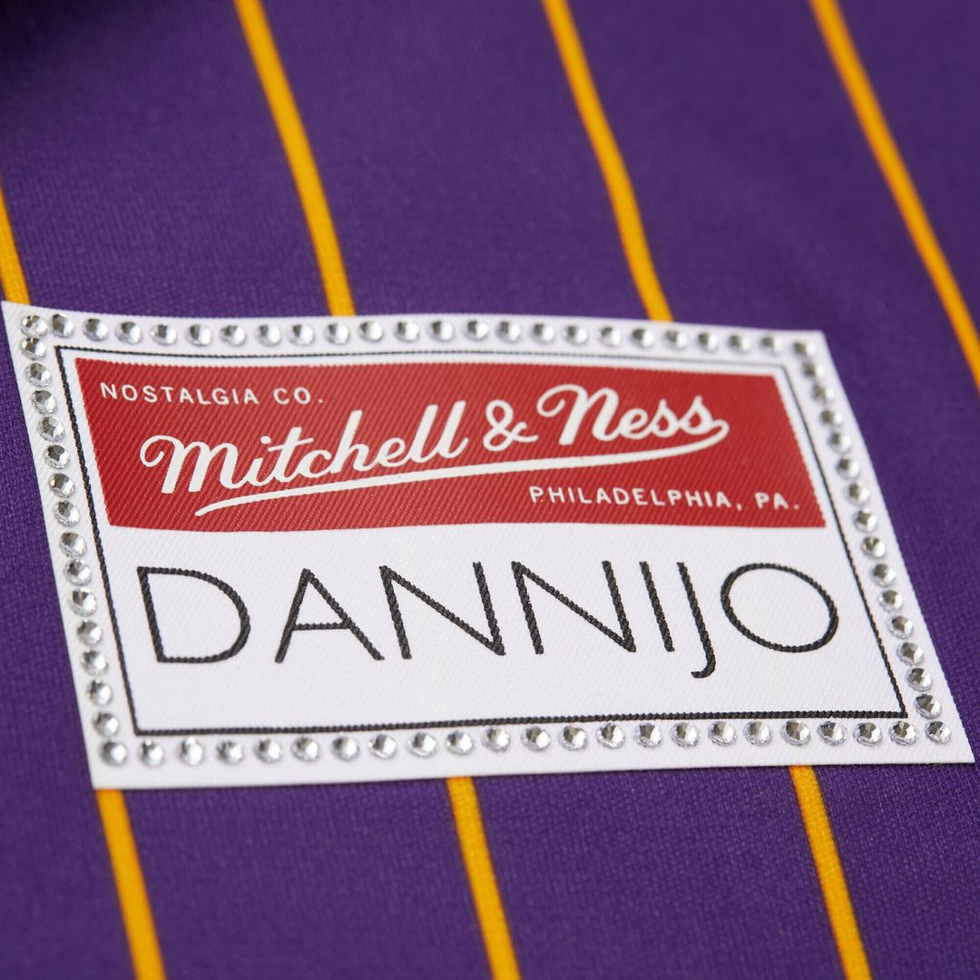 Los Angeles Lakers Magic Johnson Mitchell & Ness x DANNIJO Women's Cropped Football Fashion Jersey - Purple Team Jersey Sports Fan Apparel