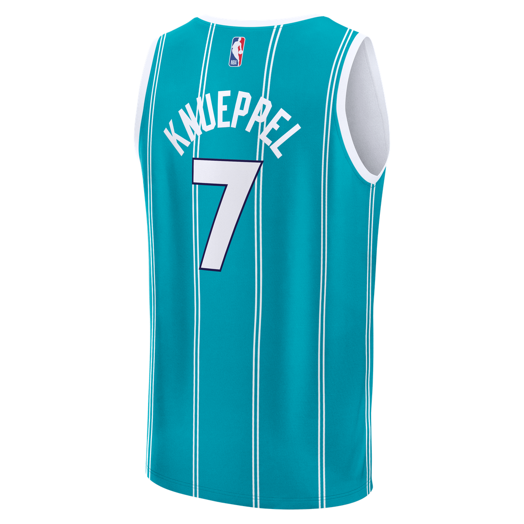 Charlotte Hornets Kon Knueppel Fanatics 2025 NBA Draft First Round Pick Fast Break Replica Jersey - Icon Edition - Teal Team Jersey Sports Fan Apparel
