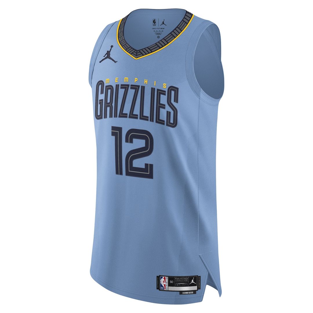 Memphis Grizzlies Ja Morant Jordan Brand Authentic Player Jersey - Statement Edition - Light Blue Team Jersey Sports Fan Apparel