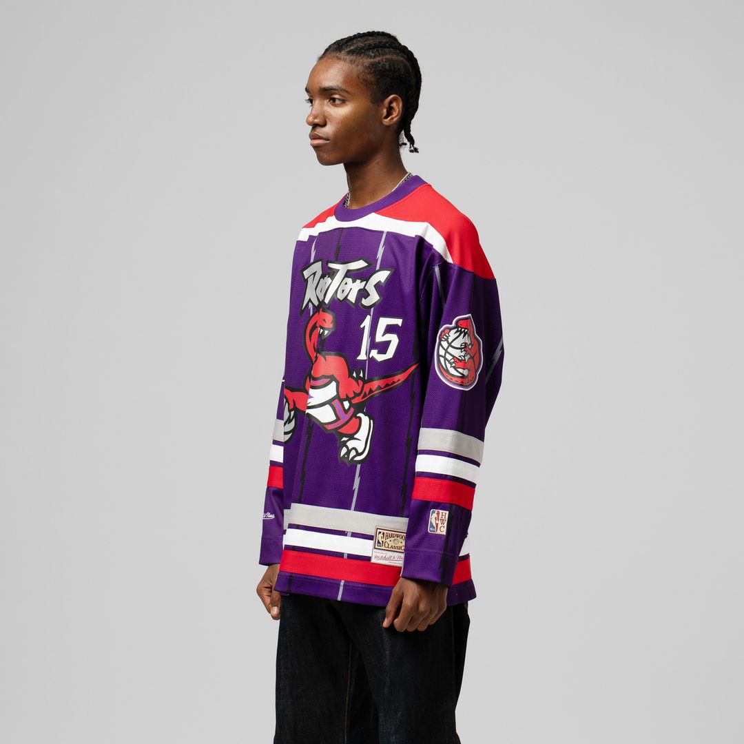 Toronto Raptors Vince Carter Mitchell & Ness Unisex Maxxed Out Fashion Hockey Jersey - Purple Team Jersey Sports Fan Apparel