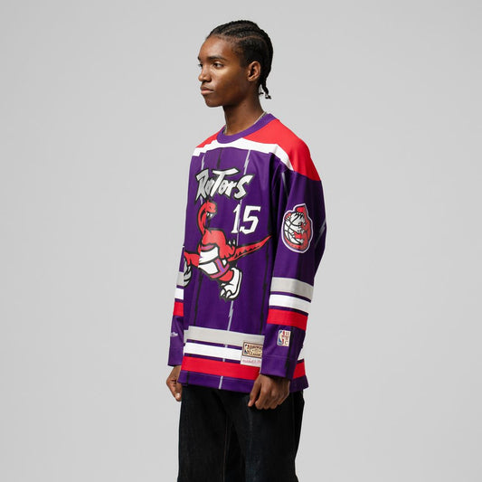 Toronto Raptors Vince Carter Mitchell & Ness Unisex Maxxed Out Fashion Hockey Jersey - Purple Team Jersey Sports Fan Apparel