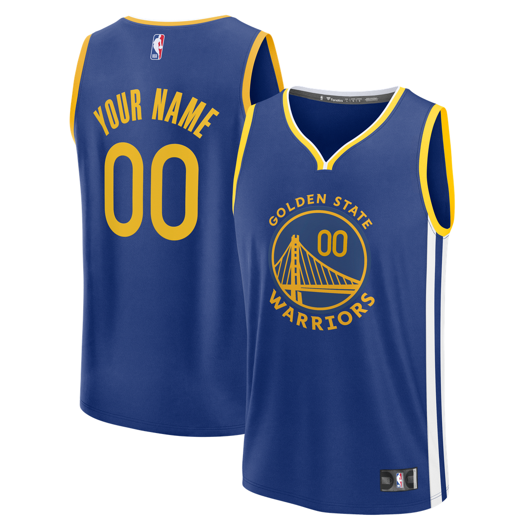 Golden State Warriors Fanatics Fast Break Custom Jersey - Icon Edition - Royal Team Jersey Sports Fan Apparel