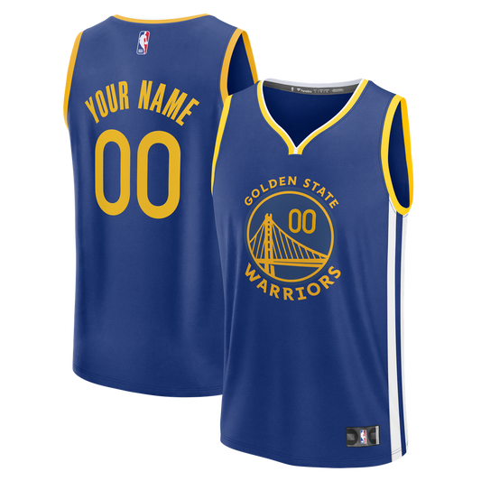 Golden State Warriors Fanatics Fast Break Custom Jersey - Icon Edition - Royal Team Jersey Sports Fan Apparel