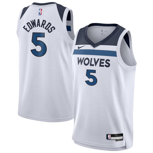 Minnesota Timberwolves Anthony Edwards Nike Youth Swingman Jersey - Association Edition - White Team Jersey Sports Fan Apparel