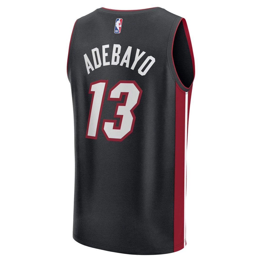 Miami Heat Bam Adebayo Fanatics Youth Fast Break Replica Player Jersey - Black - Icon Edition Team Jersey Sports Fan Apparel