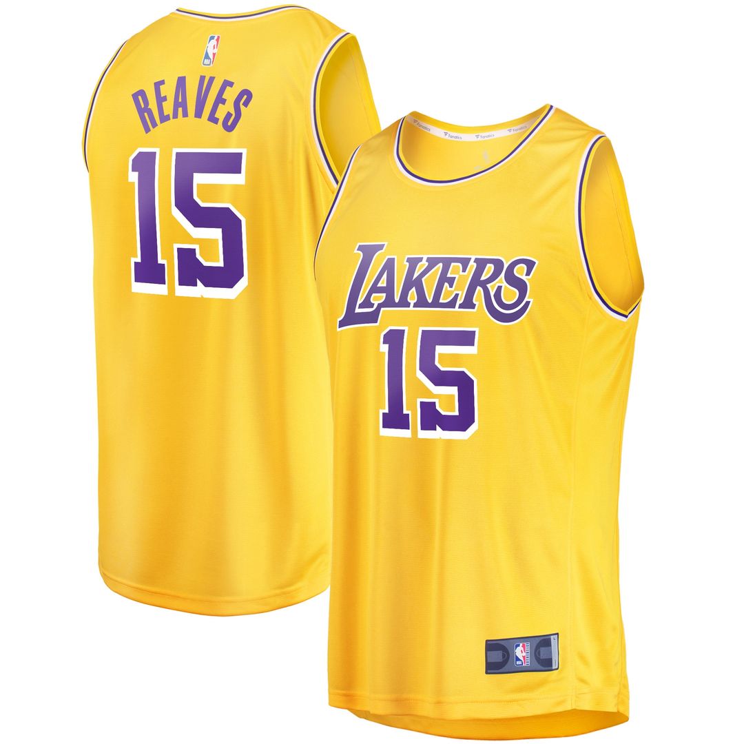 Los Angeles Lakers Austin Reaves Fanatics Fast Break Player Jersey - Icon Edition - Gold Team Jersey Sports Fan Apparel
