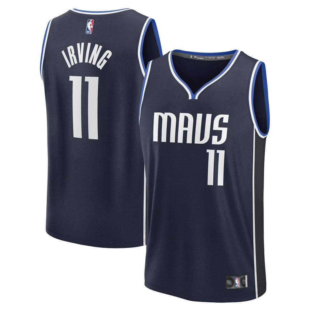 Dallas Mavericks Kyrie Irving Fanatics Fast Break Replica Player Jersey - Statement Edition - Navy Team Jersey Sports Fan Apparel