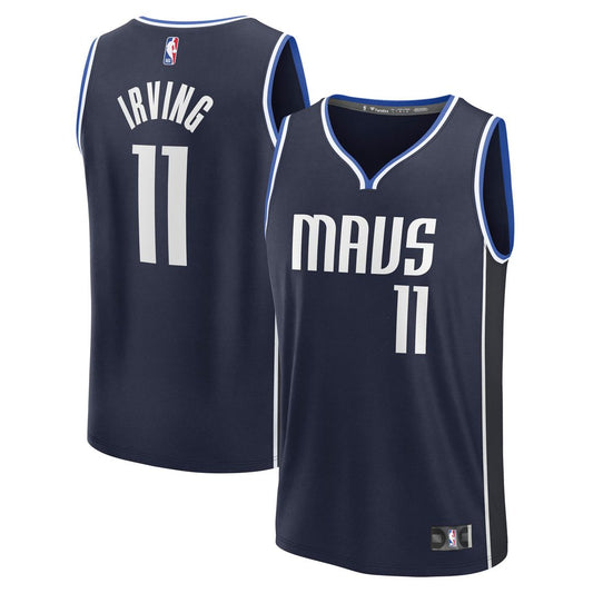 Dallas Mavericks Kyrie Irving Fanatics Fast Break Replica Player Jersey - Statement Edition - Navy Team Jersey Sports Fan Apparel