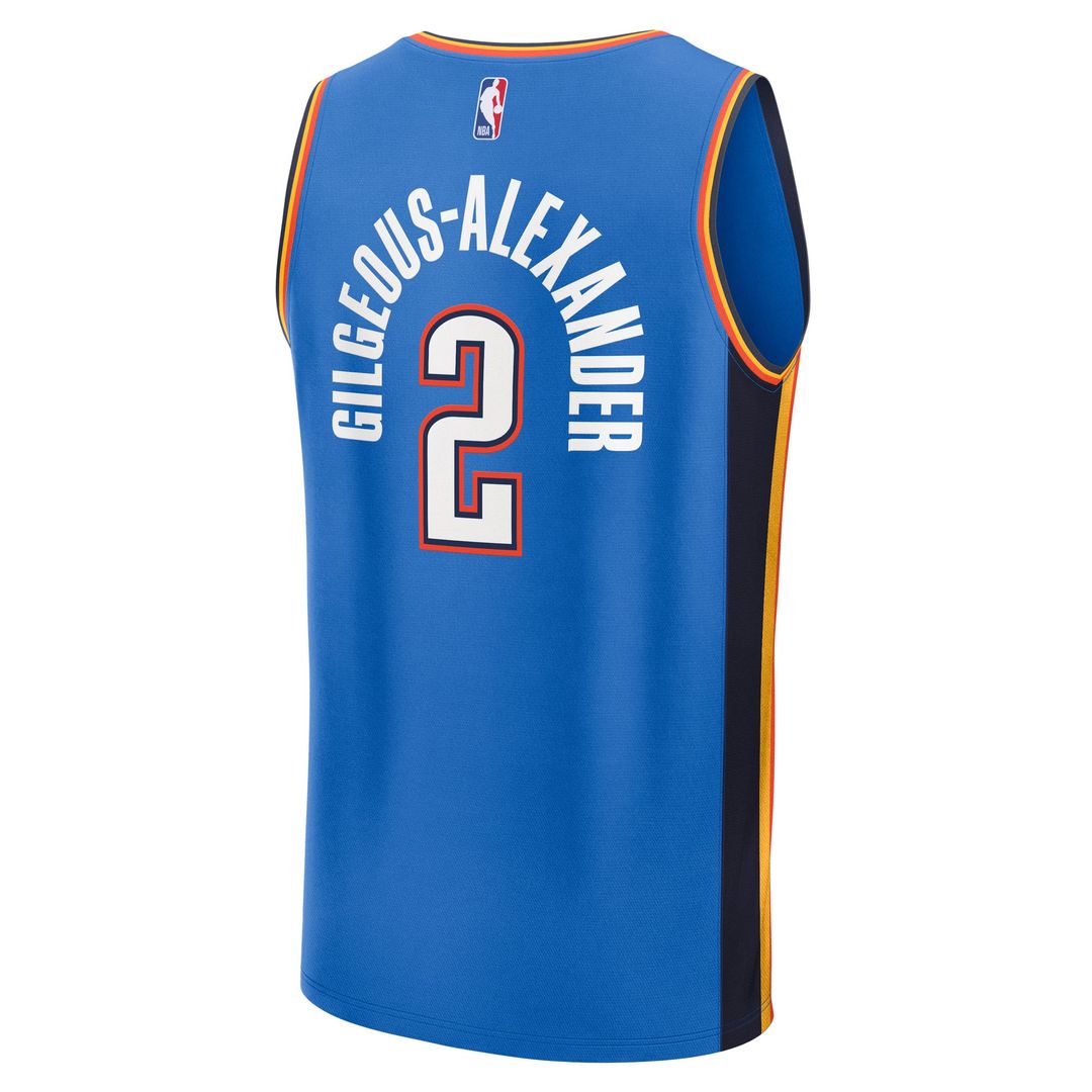 Oklahoma City Thunder Shai Gilgeous - Alexander Fanatics Big & Tall Fast Break Jersey - Icon Edition - Blue Team Jersey Sports Fan Apparel