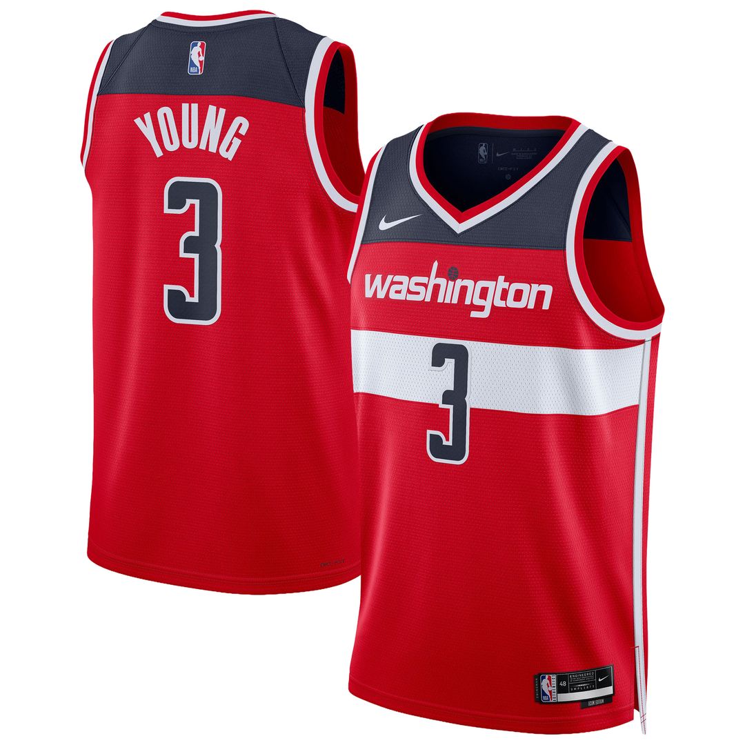 Washington Wizards Trae Young Nike Unisex Swingman Jersey - Icon Edition - Red Team Jersey Sports Fan Apparel