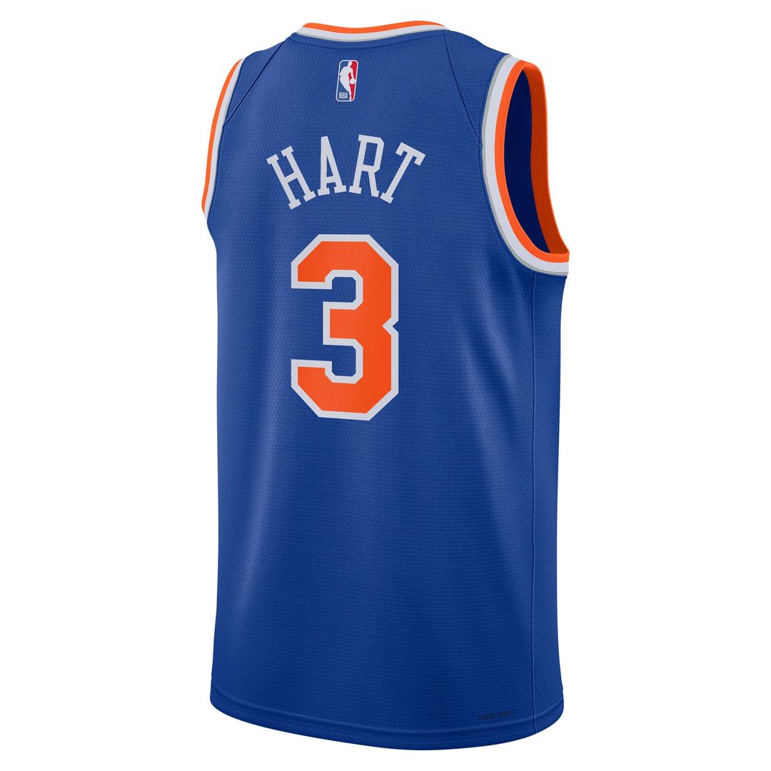 New York Knicks Josh Hart Nike Youth Swingman Jersey - Icon Edition - Blue Team Jersey Sports Fan Apparel