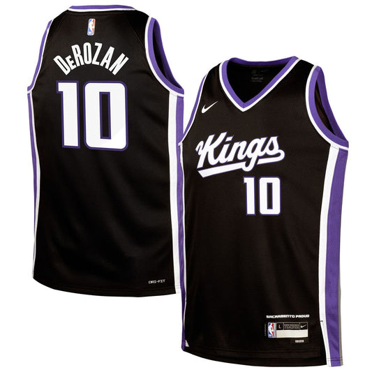 Sacramento Kings DeMar DeRozan Nike Youth Swingman Jersey - Icon Edition - Black Team Jersey Sports Fan Apparel
