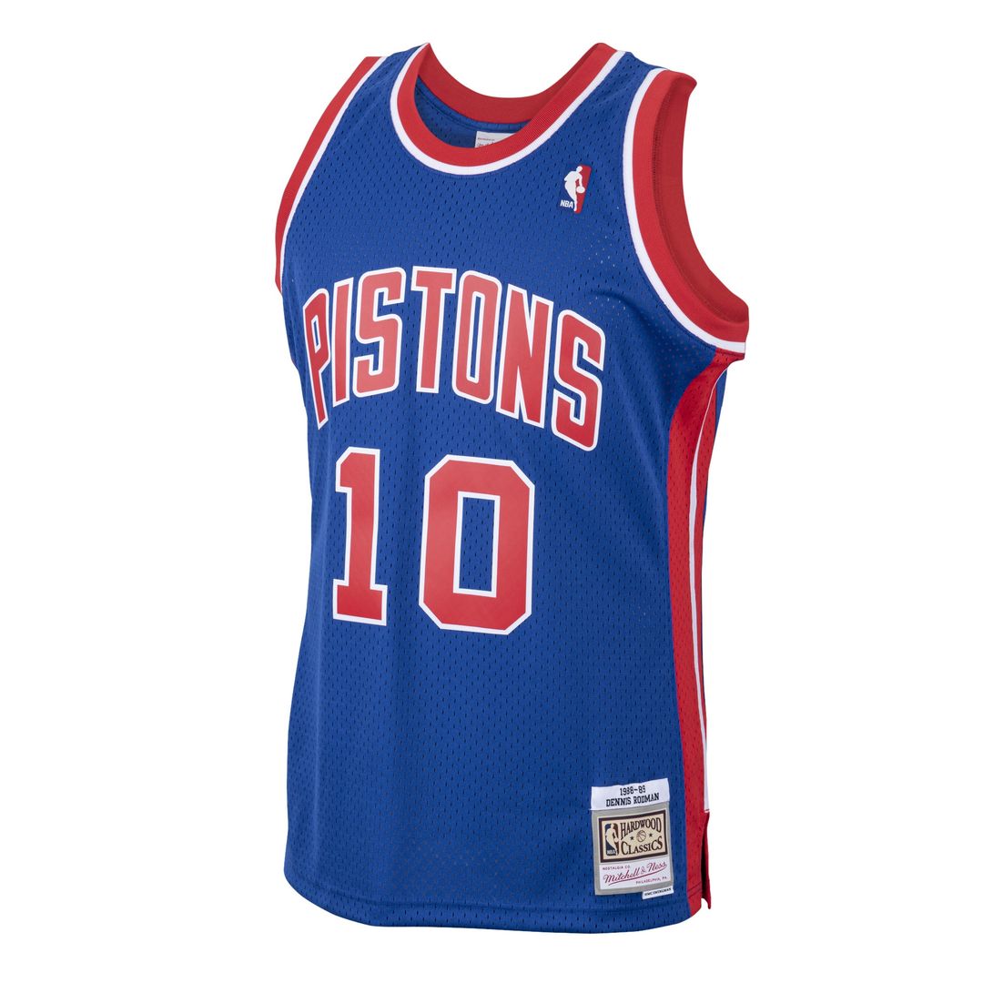 Detroit Pistons Dennis Rodman Mitchell & Ness 1988/89 Hardwood Classics Swingman Jersey - Royal Team Jersey Sports Fan Apparel