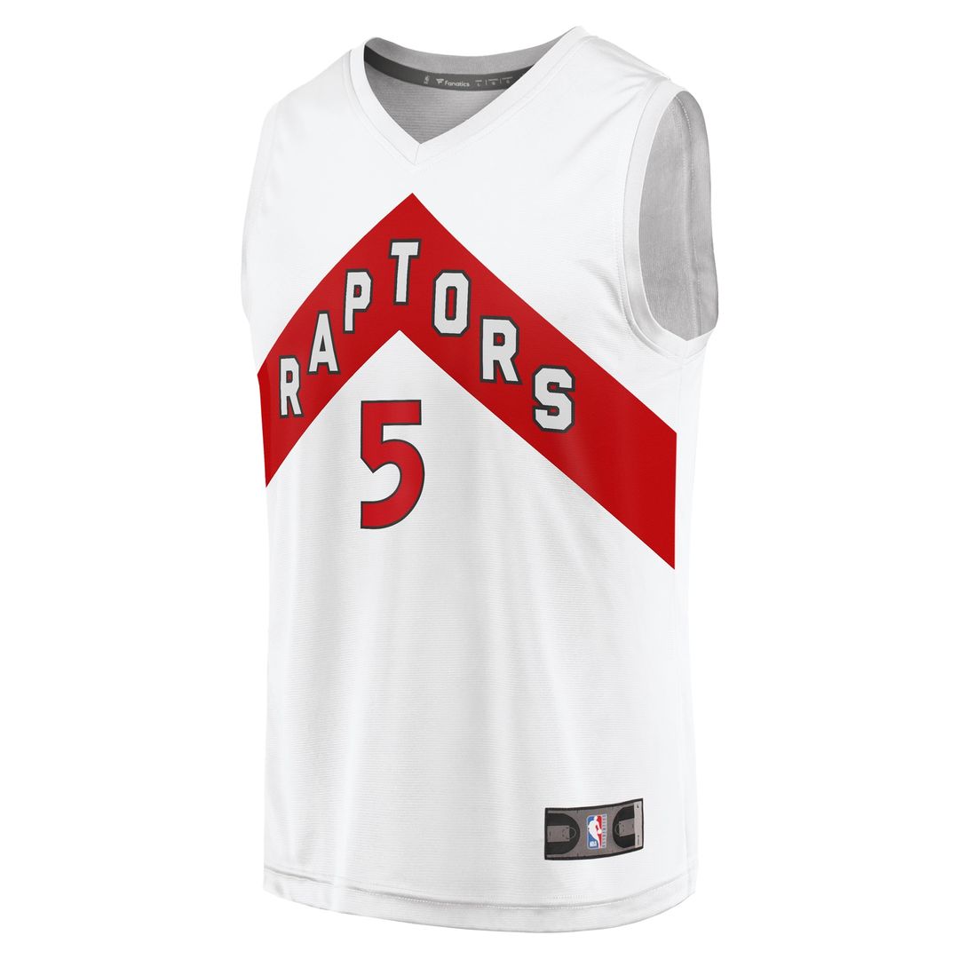 Toronto Raptors Immanuel Quickley Fanatics Fast Break Player Jersey - Association Edition - White Team Jersey Sports Fan Apparel
