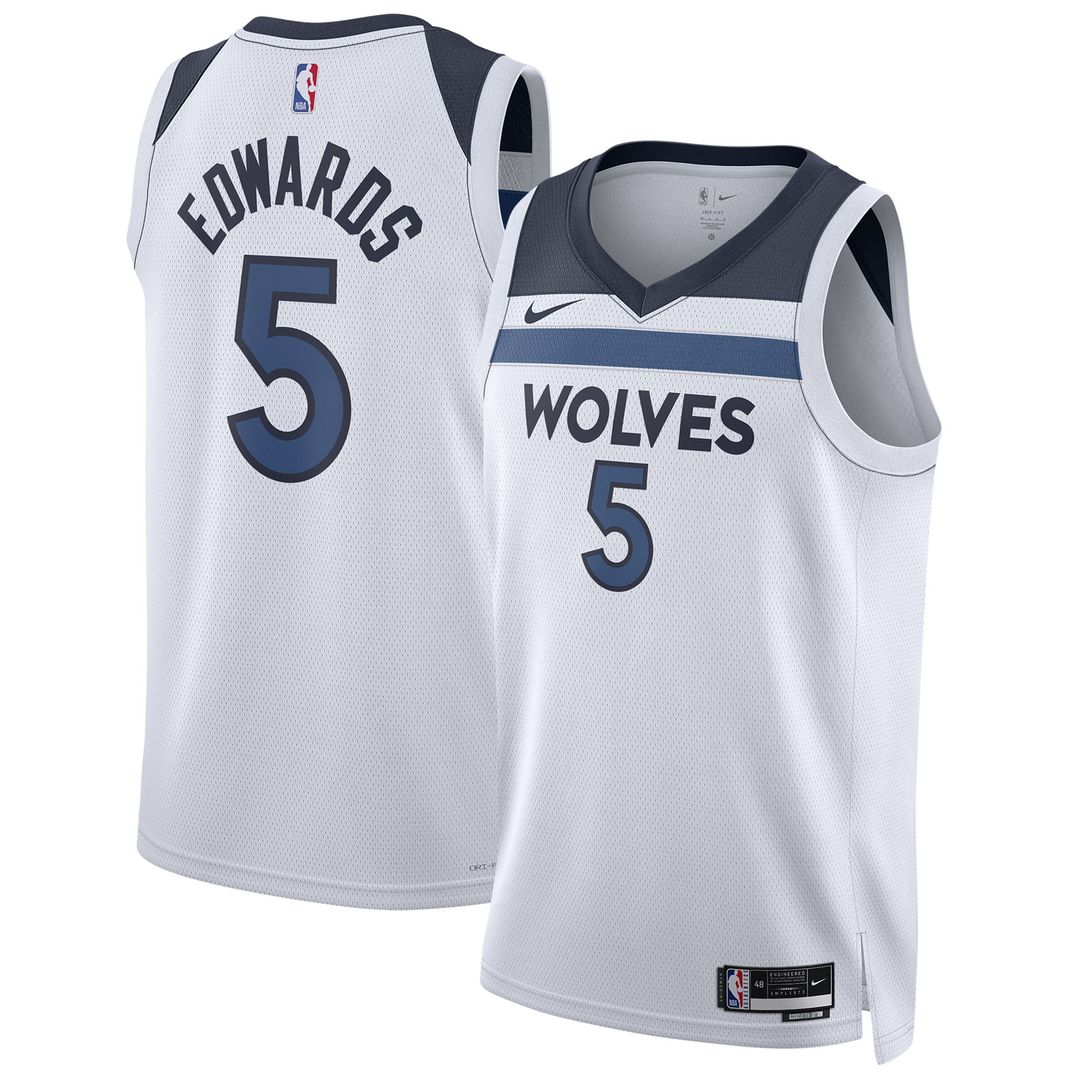 Minnesota Timberwolves Anthony Edwards Nike Unisex Swingman Jersey - Association Edition - White Team Jersey Sports Fan Apparel