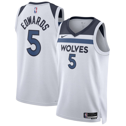 Minnesota Timberwolves Anthony Edwards Nike Unisex Swingman Jersey - Association Edition - White Team Jersey Sports Fan Apparel