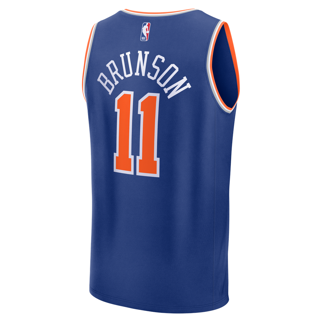 New York Knicks Jalen Brunson Fanatics Youth 2026 NBA Finals Champions Fast Break Replica Jersey - Icon Edition - Blue Team Jersey Sports Fan Apparel