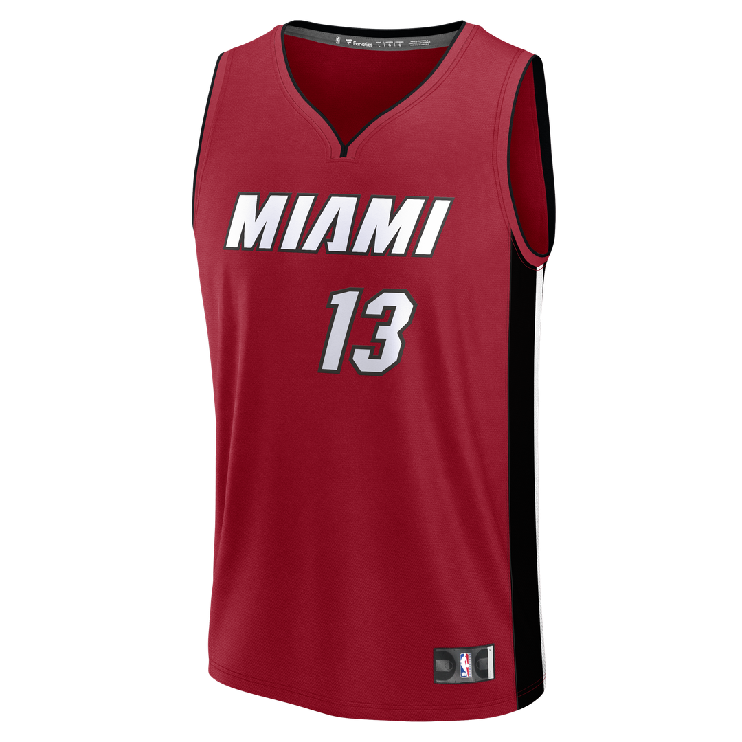 Miami Heat Bam Adebayo Fanatics Fast Break Replica Player Jersey - Statement Edition - Red Team Jersey Sports Fan Apparel