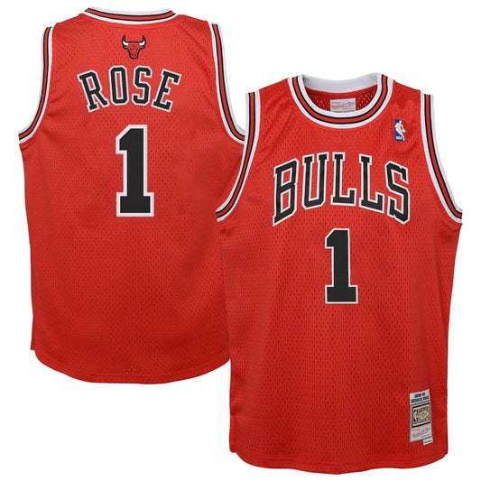 Chicago Bulls Derrick Rose Mitchell & Ness Youth 2008/09 Hardwood Classics Swingman Jersey - Red Team Jersey Sports Fan Apparel