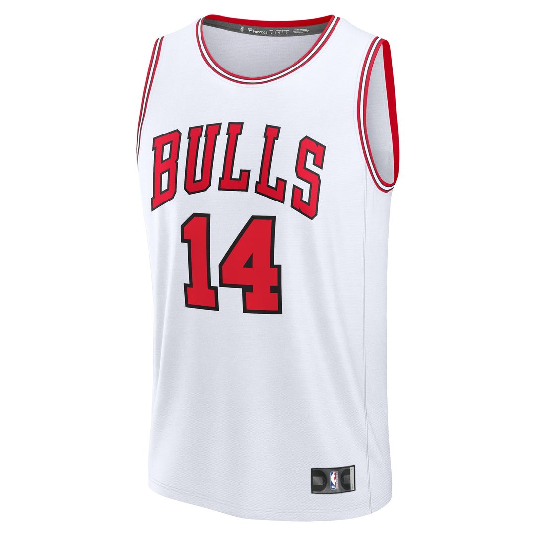 Chicago Bulls Matas Buzelis Fanatics Youth Fast Break Replica Player Jersey - Association - White Edition Team Jersey Sports Fan Apparel