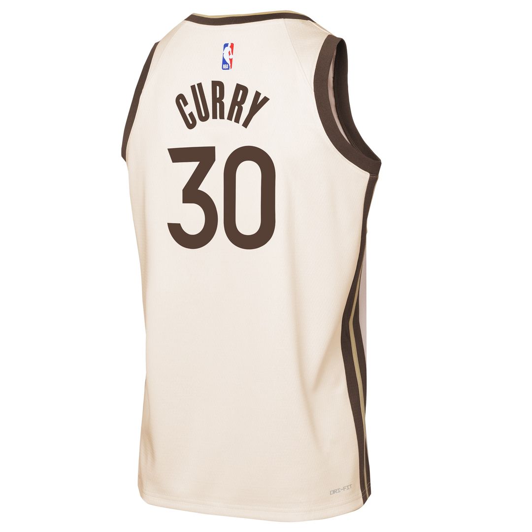 Golden State Warriors Stephen Curry Nike Youth 2025/26 City Edition Swingman Jersey - Tan Team Jersey Sports Fan Apparel