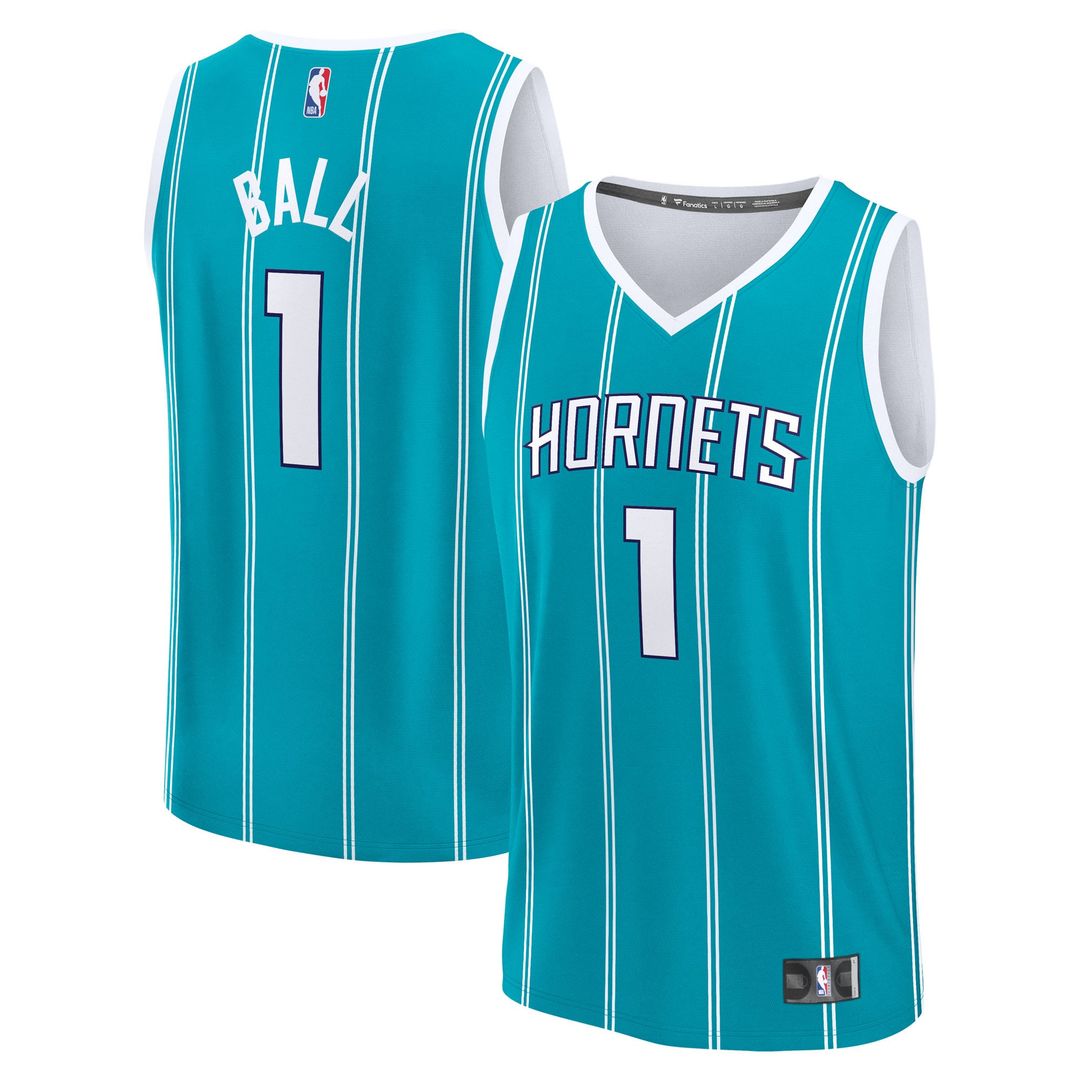 Charlotte Hornets LaMelo Ball Fanatics Fast Break Replica Player Jersey - Icon Edition - Teal Team Jersey Sports Fan Apparel