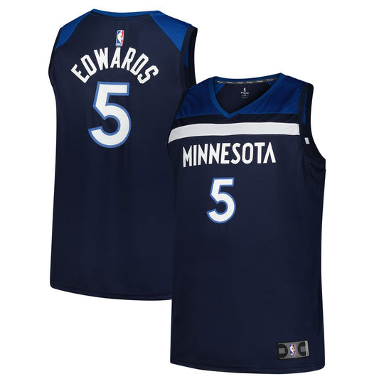 Minnesota Timberwolves Anthony Edwards Fanatics Big & Tall Fast Break Jersey - Icon Edition - Navy Team Jersey Sports Fan Apparel