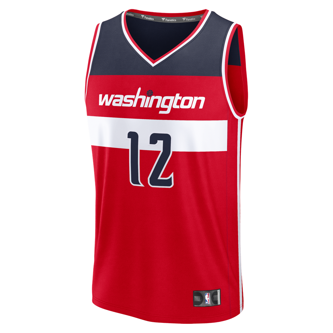 Washington Wizards Tre Johnson III Fanatics Fast Break Replica Jersey - Icon Edition - Red Team Jersey Sports Fan Apparel