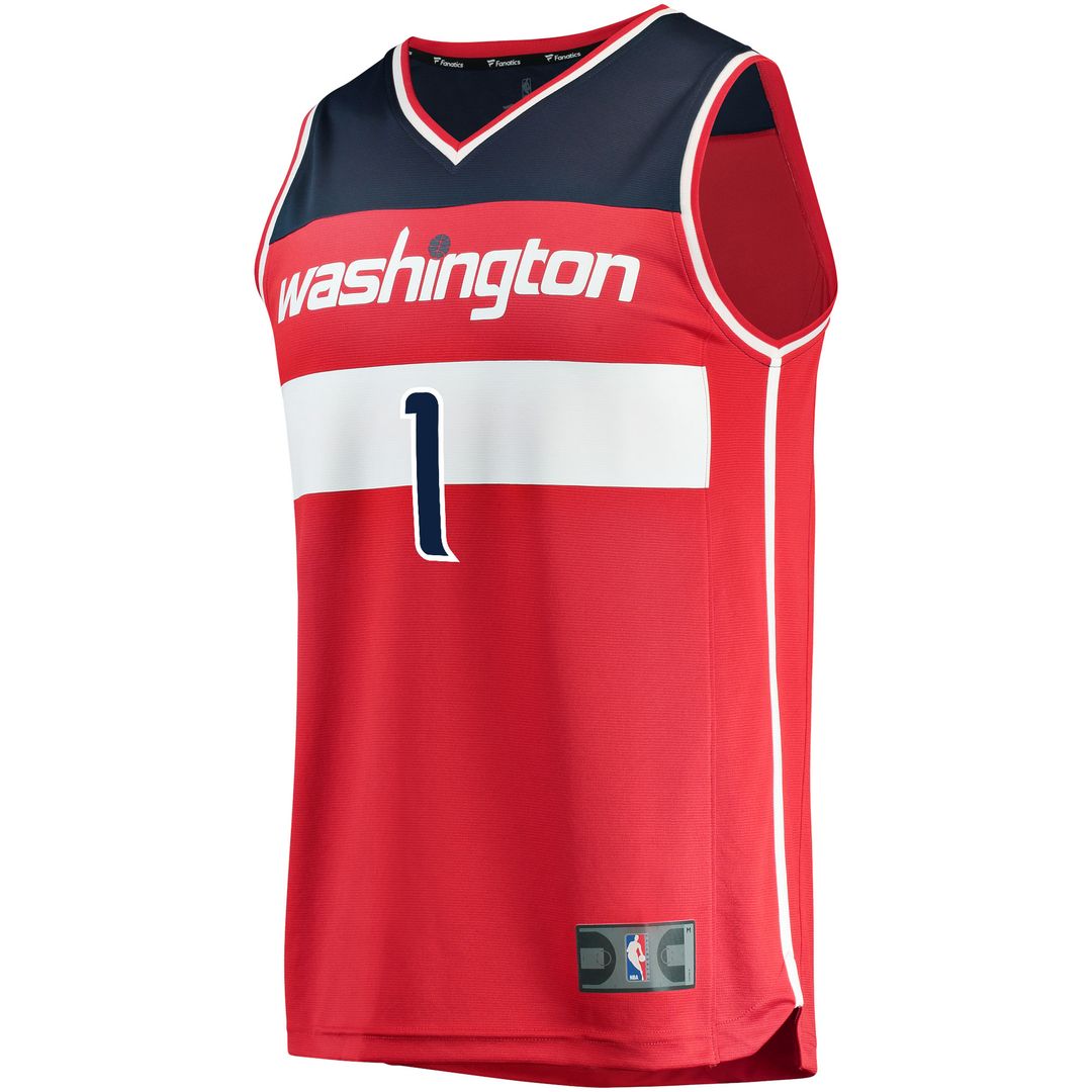 Washington Wizards Johnny Davis Fanatics Youth Fast Break Replica Jersey - Icon Edition - Red Team Jersey Sports Fan Apparel