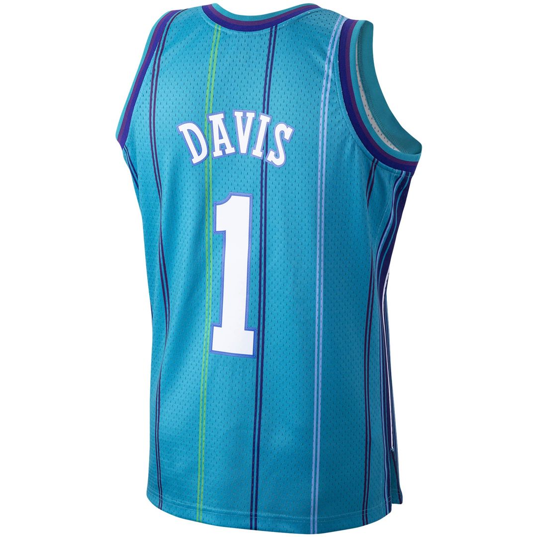 Charlotte Hornets Baron Davis Mitchell & Ness 1999/00 Hardwood Classics Swingman Jersey - Teal Team Jersey Sports Fan Apparel
