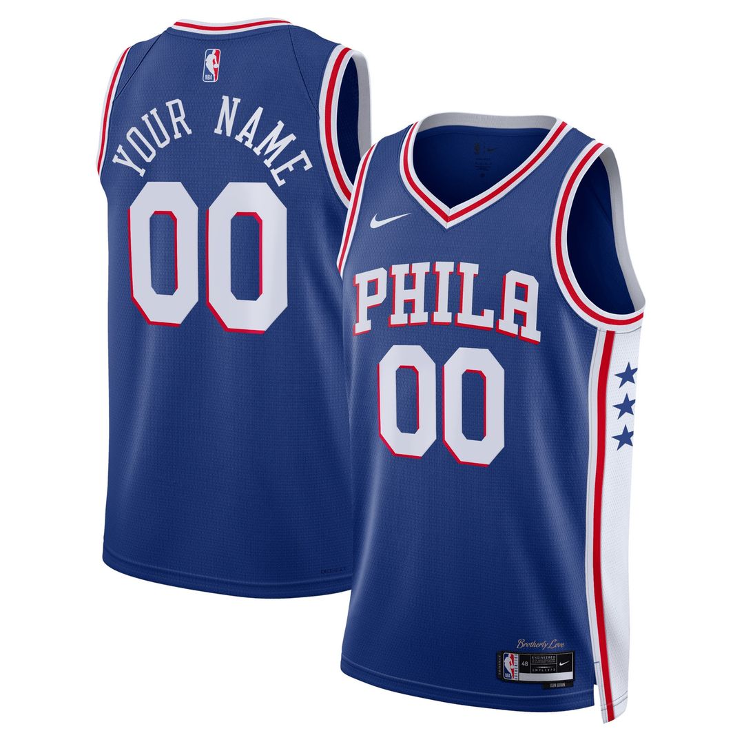Philadelphia 76ers Nike Unisex 2022/23 Swingman Custom Jersey White - Association Edition Team Jersey Sports Fan Apparel