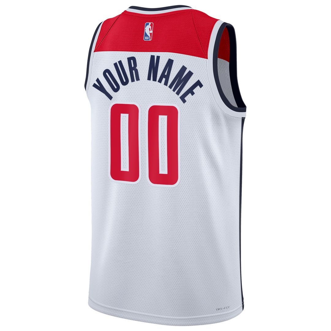 Washington Wizards Nike Unisex Swingman Custom Jersey White - Association Edition Team Jersey Sports Fan Apparel