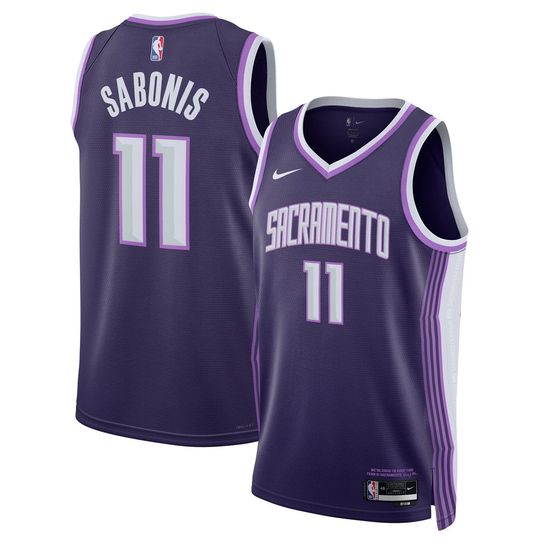 Sacramento Kings Domantas Sabonis Nike Unisex 2025/26 Swingman Jersey - Purple - City Edition Team Jersey Sports Fan Apparel