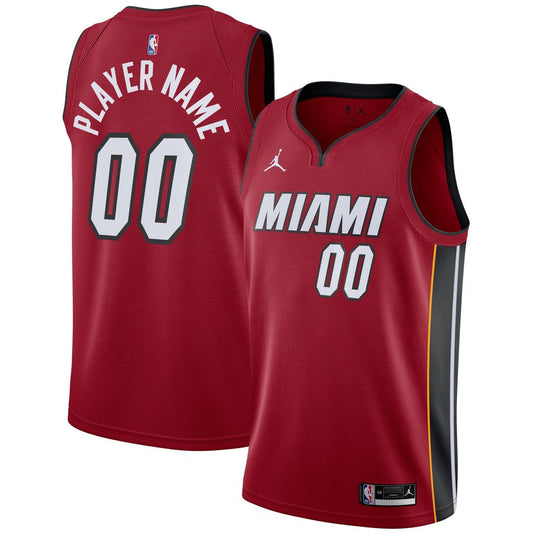 Miami Heat Jordan Brand Swingman Custom Jersey - Statement Edition - Red Team Jersey Sports Fan Apparel